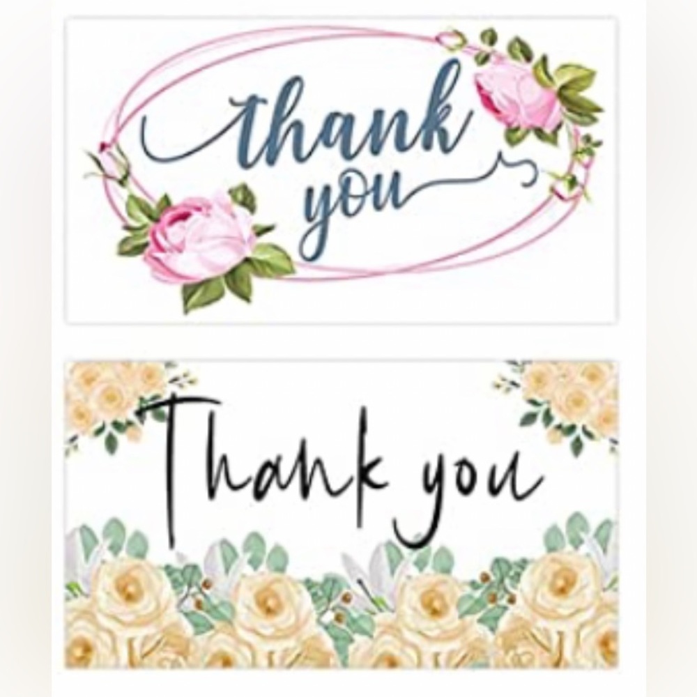 30 PCS “Thank you” Cards / Two Designs